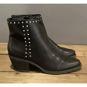 BP Nordstrom Women's Wylie Studded Ankle Boots Size 5.5 Black Zip Up Pointed Toe